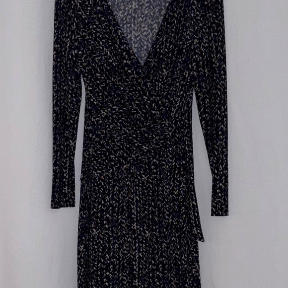 Chaps Long Sleeve Faux Wrap Dress - Picture 2 of 8